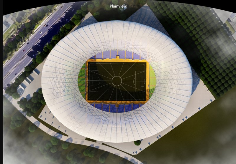 A precise top-down layout showing seating orientation and the modular ground design.