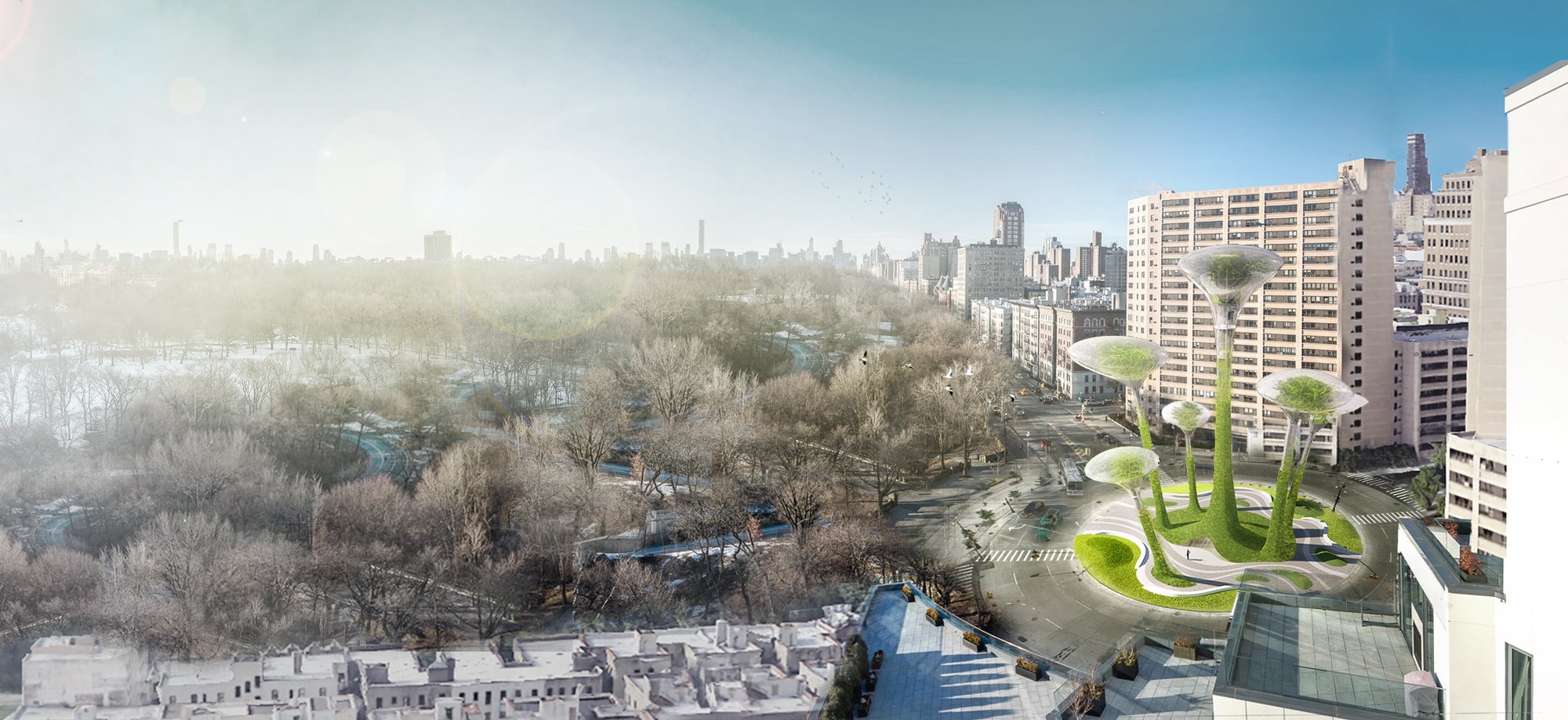 "Seeds"--green design in Frederick Douglass Circle