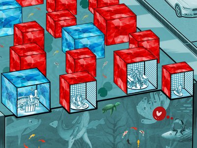 The Dancing Cubes In The Water