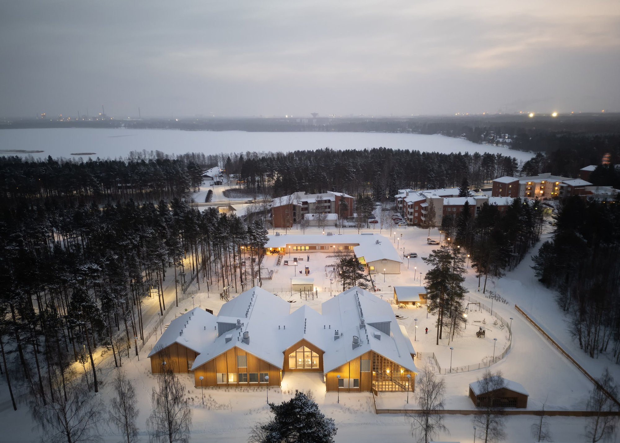 MUUAN Builds a CLT Daycare in Oulu That Puts Children at Eye Level with the Forest