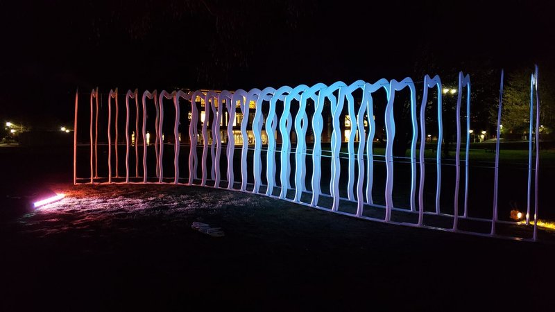 A dynamic transformation—Drift illuminated in mesmerizing colors at night.