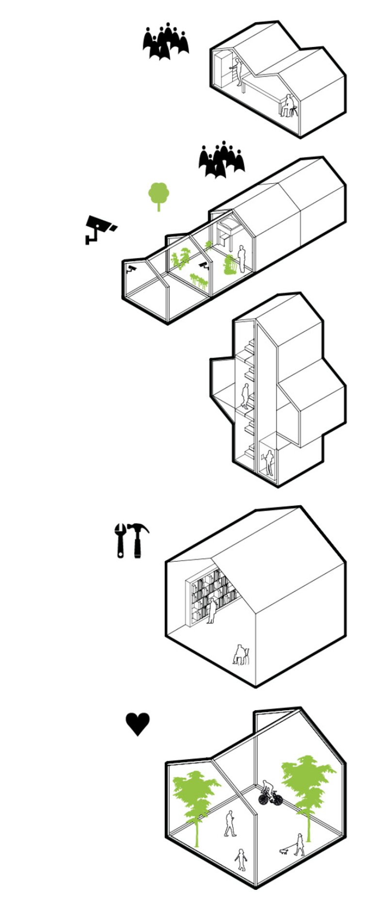 Functional Prison Spaces – Dedicated areas for living, rehabilitation, and skill-building.