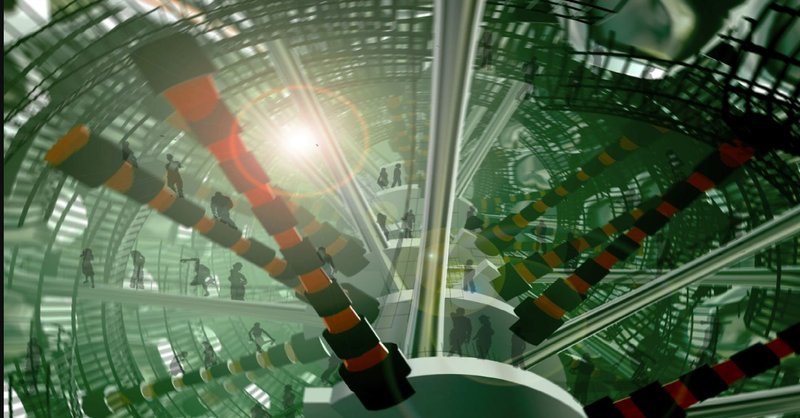 Futuristic Interior Design – A glimpse inside the sustainable Arctic city, featuring modular walkways and innovative living spaces.