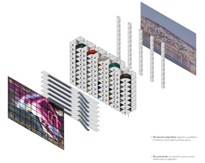 Digital Cells Concept: A modular design creating immersive gaming pods for esports athletes.