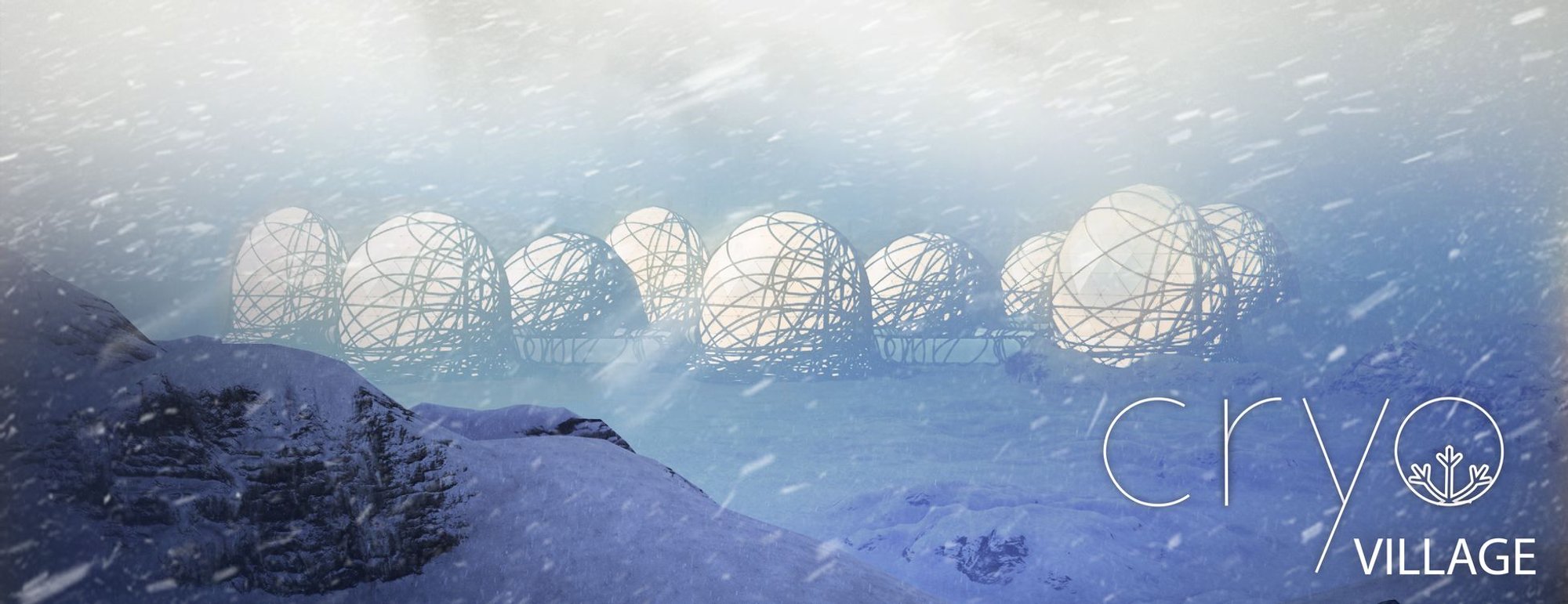 Cryo Village: 3D-Printed Lattice Domes Rooted in Inuit Collective Living