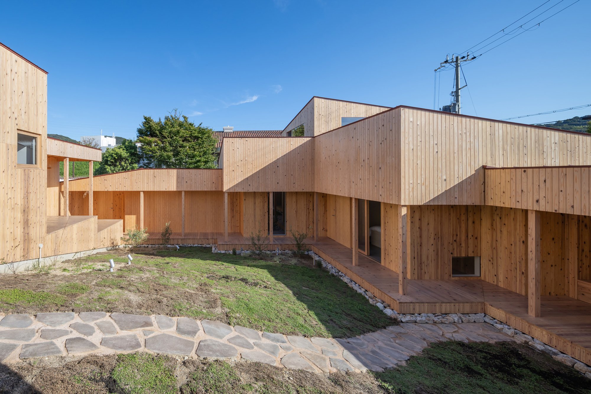 1110 Office Strings a Dog-Friendly Rental Villa Around a Courtyard on Japan's Awaji Island
