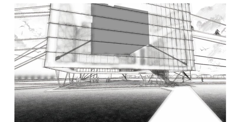 Futuristic Elevation – The Hypercube's bold exoskeleton and suspended core redefine modern architecture.