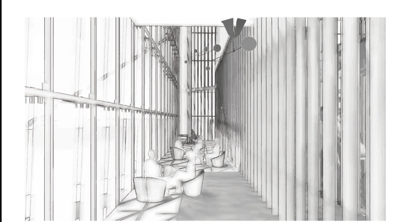 Dynamic Interior – A seamless blend of transparency, light, and social interaction inside the Hypercube.