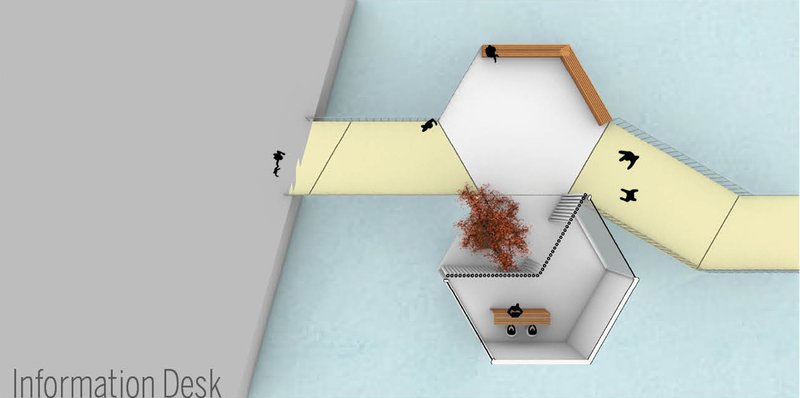 A designated point for guidance and assistance within the bridge.