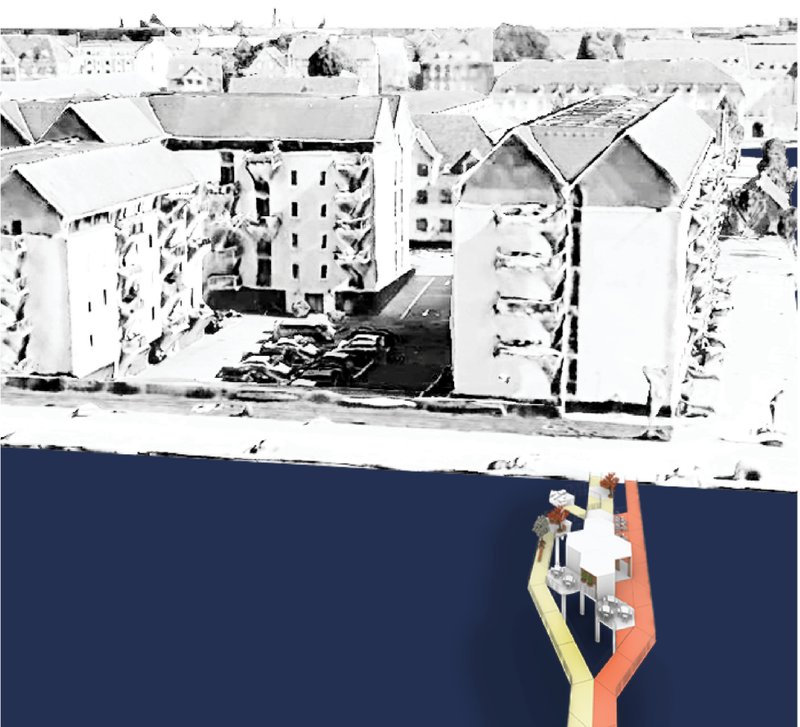 Urban Integration View – A perspective showcasing the bridge’s seamless connection with the cityscape.