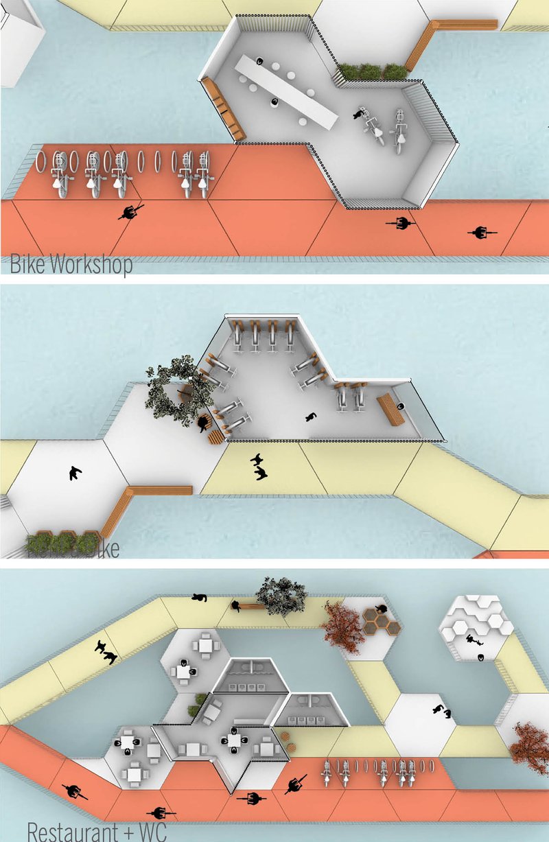 &nbsp;A social and functional space providing dining and restroom facilities for visitors.