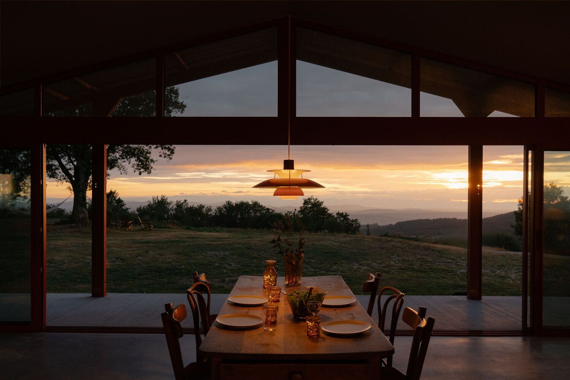 Sigurd Larsen Turns a 400-Year-Old Auvergne Barn into a Crimson Holiday Retreat