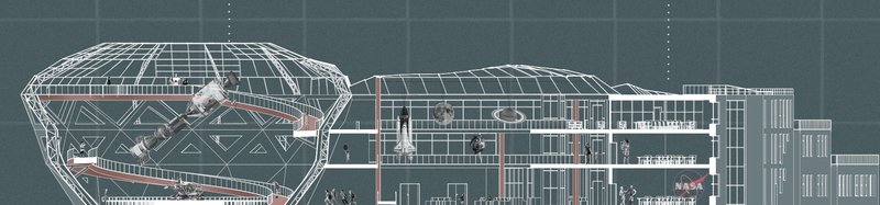 &nbsp;An intricate architectural breakdown revealing the functional and aesthetic aspects of the futuristic education space