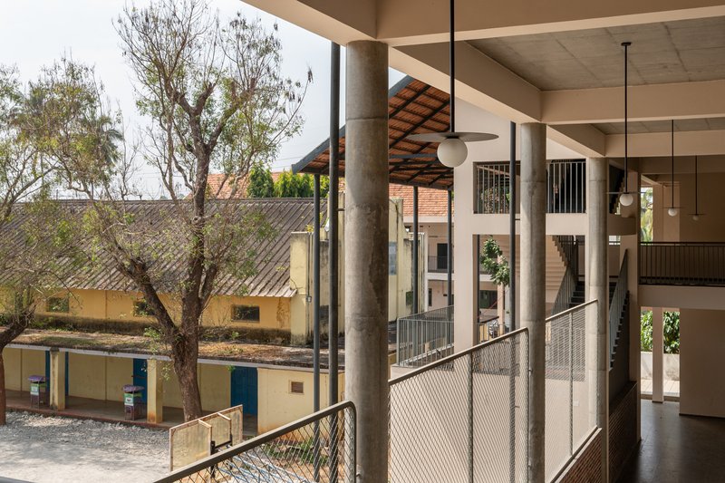C.A.H.S. School Ayakkad — passive cooling and shaded verandas that make sustainability legible to students