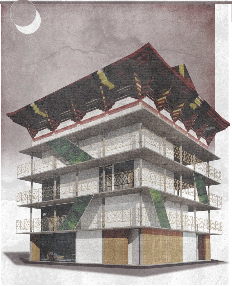 Hua Rong House exterior – A fusion of traditional Chinese elements with modern modular architecture.