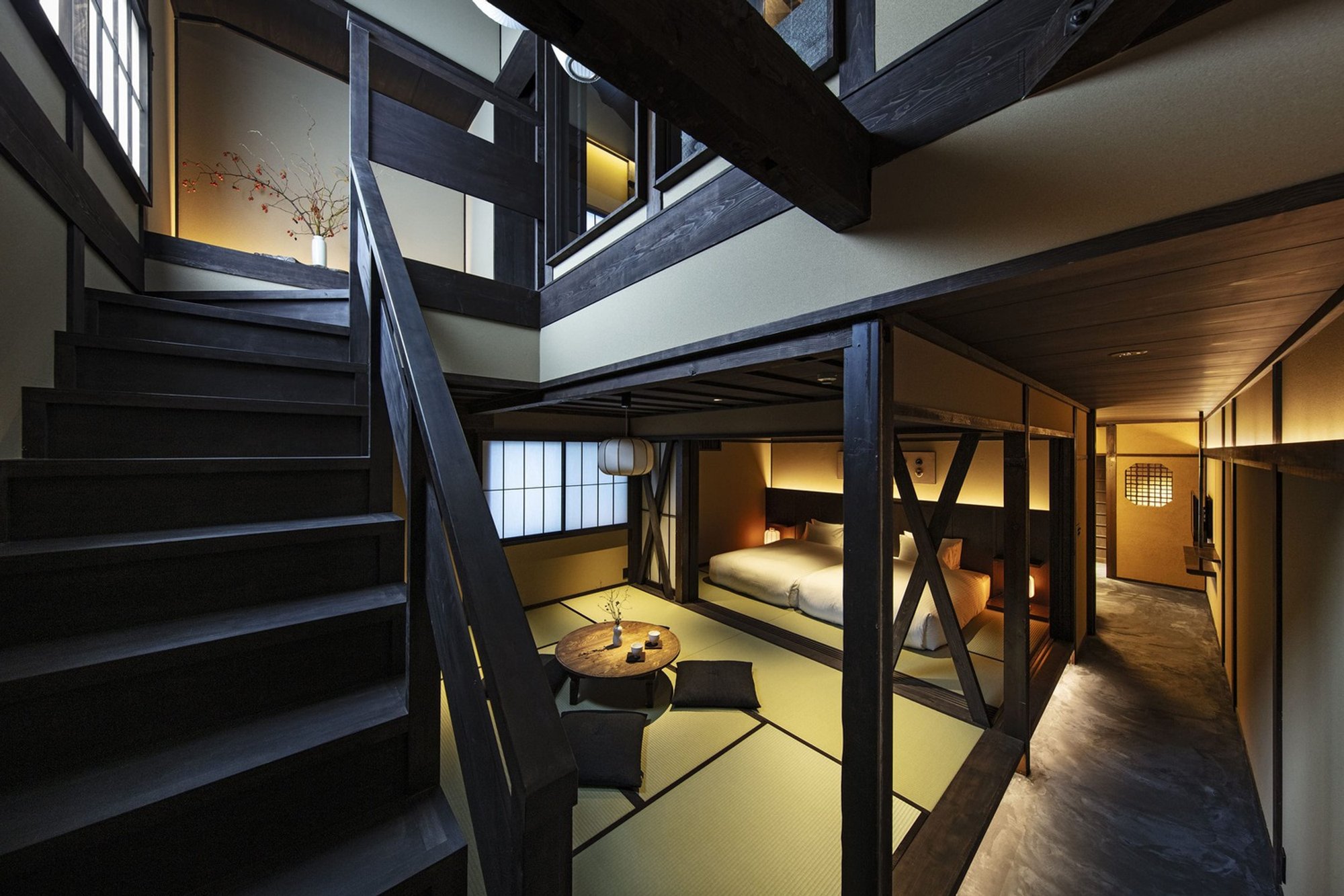 STUDIO ALUC Converts a Century-Old Kyoto Machiya into a Seven-Room Hotel That Merges Bathing and Sleeping