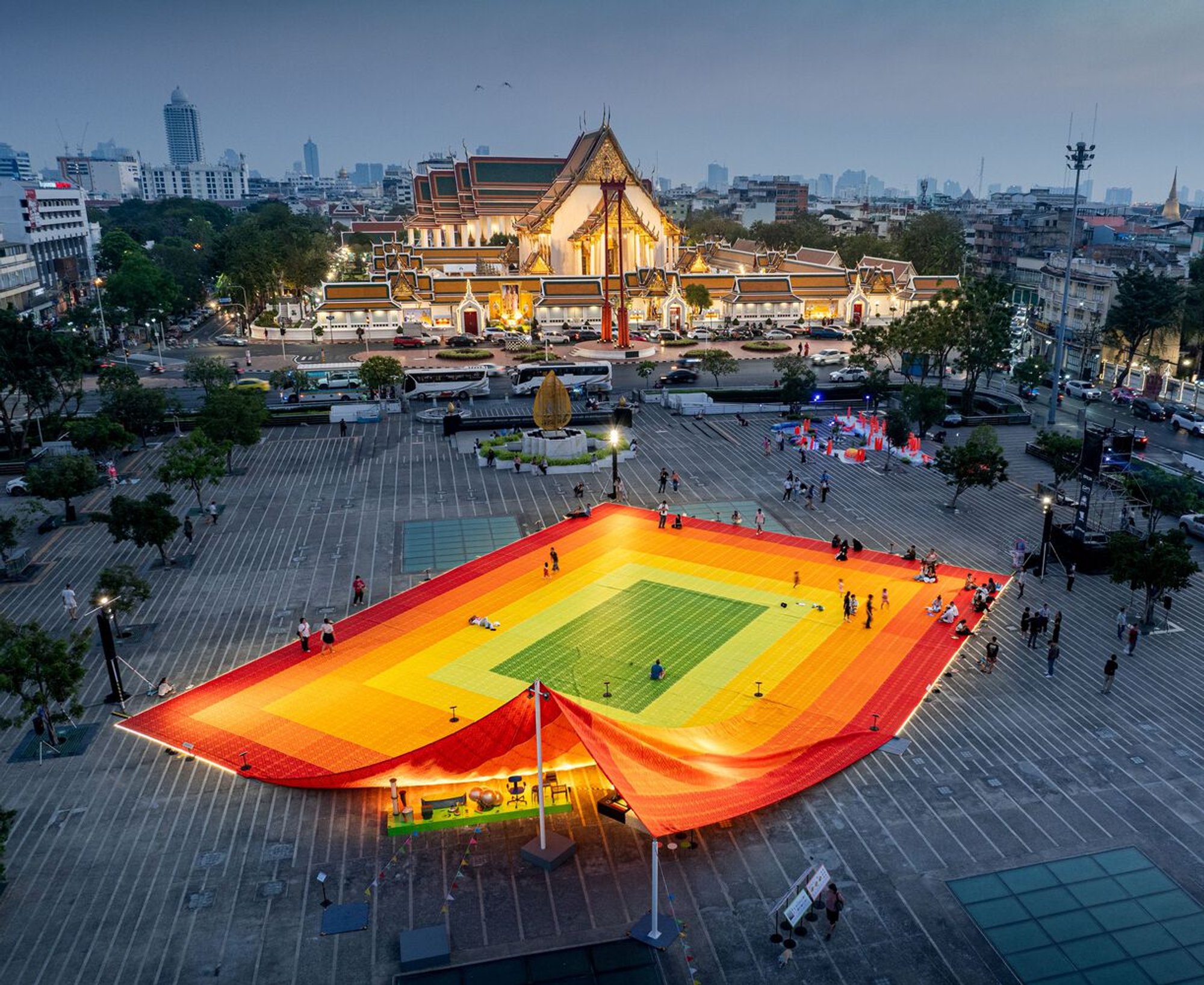 Sustainable Architecture Installations: MVRDV’s Mega Mat at Bangkok Design Week