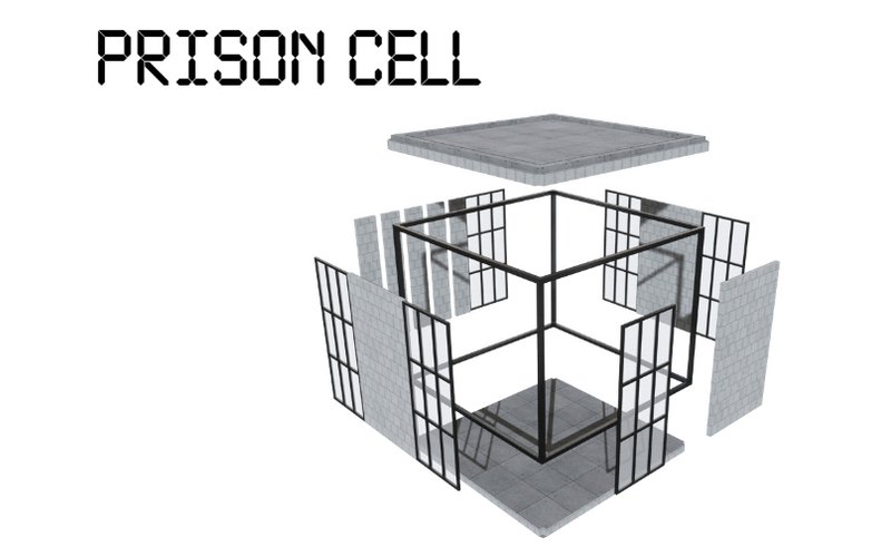 Prison Cell Module – Modular design promoting connectivity and adaptability.