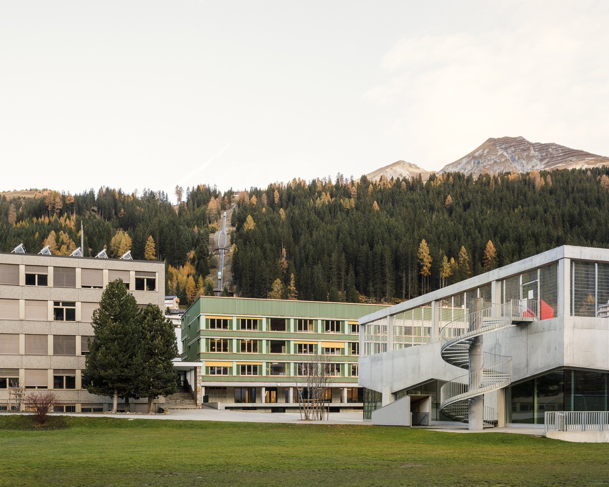 School Davos Transformation: A Landmark in Sustainable School Renovation by CURA Architekten