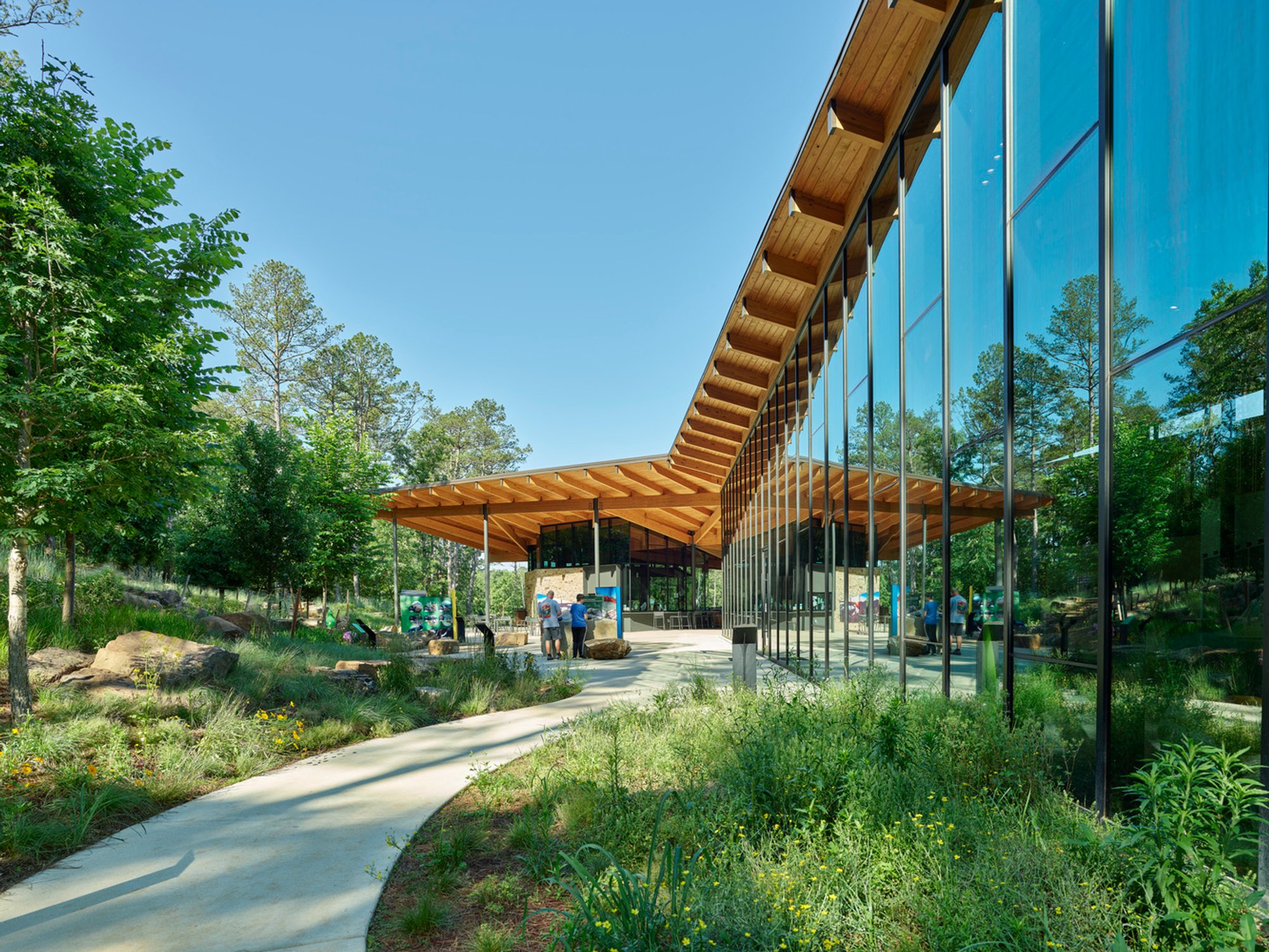 Sustainable Visitor Center Architecture: Pinnacle Mountain State Park by Polk Stanley Wilcox Architects