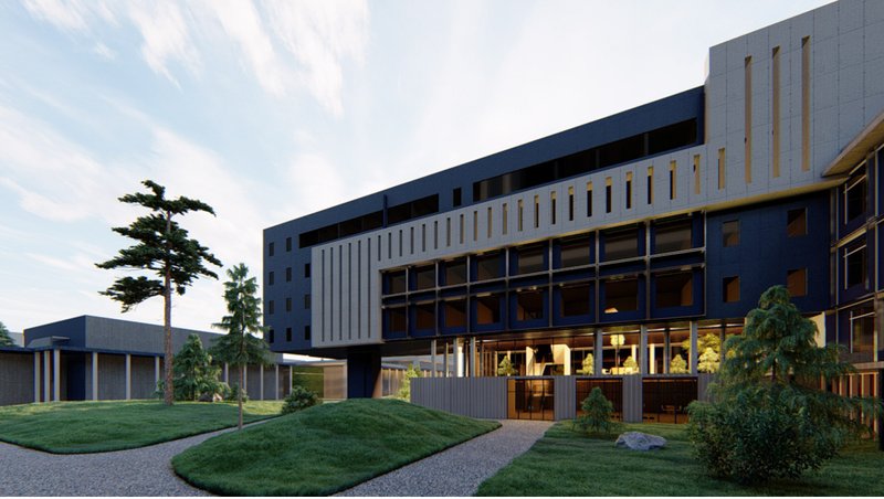 Nature-Infused Design – A prison courtyard that fosters mental well-being and reintegration through green spaces.