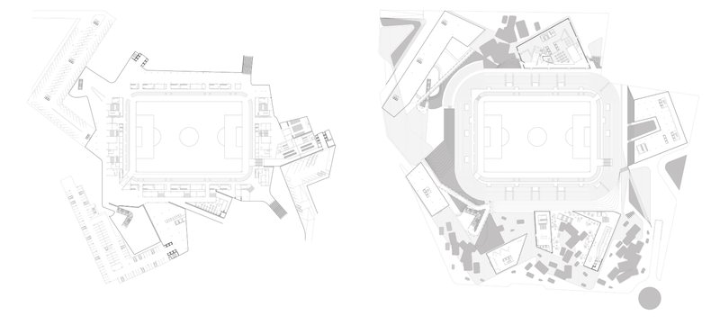 Architectural Blueprint – Detailed stadium layout showcasing modern, eco-friendly design principles.