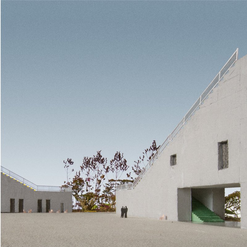 Adaptive Urban Space – A concrete structure designed for flexibility and future urban integration.