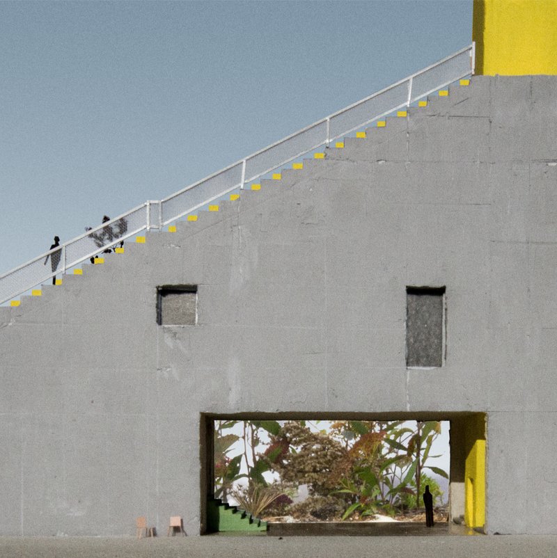 Stadium Transformation – A former sports facility evolving into a public space with open connectivity.