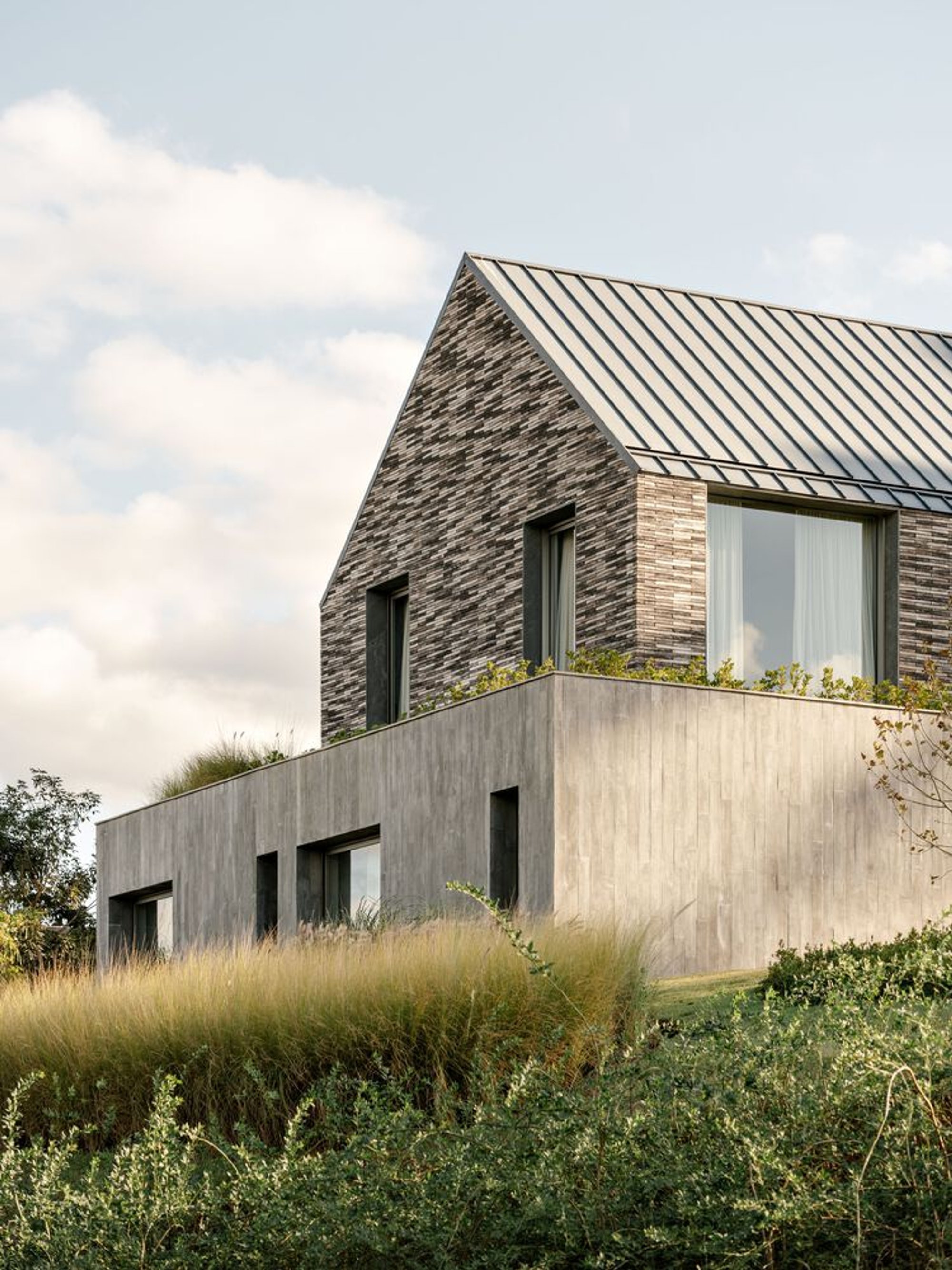 Kiko Salomão and Marcio Tanaka Carve Two Barn Volumes into an 11-Meter Hillside Near São Paulo
