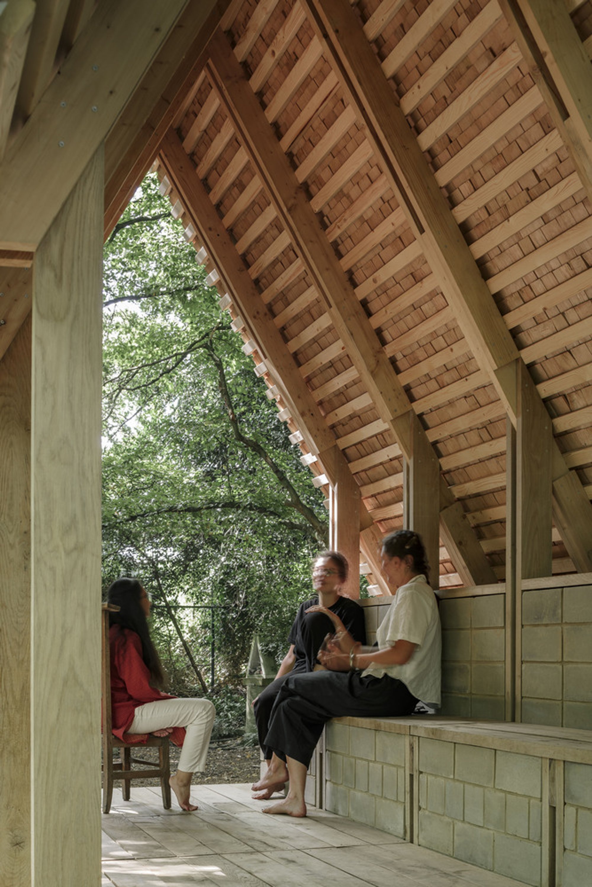 Building Beyond Borders Crafts a Reversible Timber Pavilion from Salvaged Materials in Rural Belgium