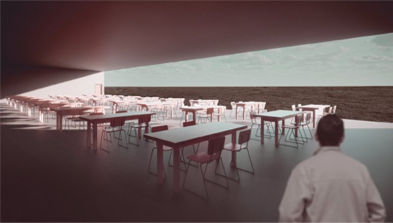 Open-Dining Experience – A communal dining space fostering interaction and integration.