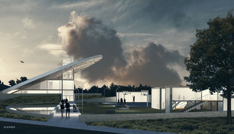 Summer Exploration – Visitors engage with the park's open-air learning and play spaces.