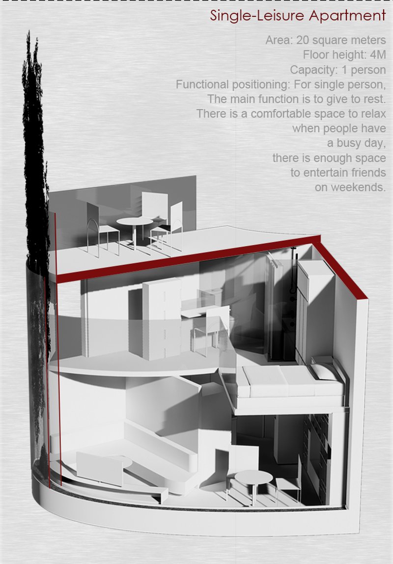 Single-Leisure Apartment – A cozy retreat for relaxation with ample space to entertain friends on weekends.