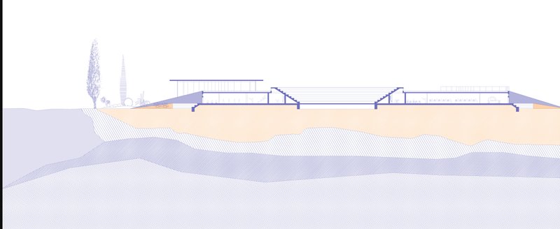 Expansive Architectural Layout – A cross-section revealing the depth and spatial arrangement of educational spaces.