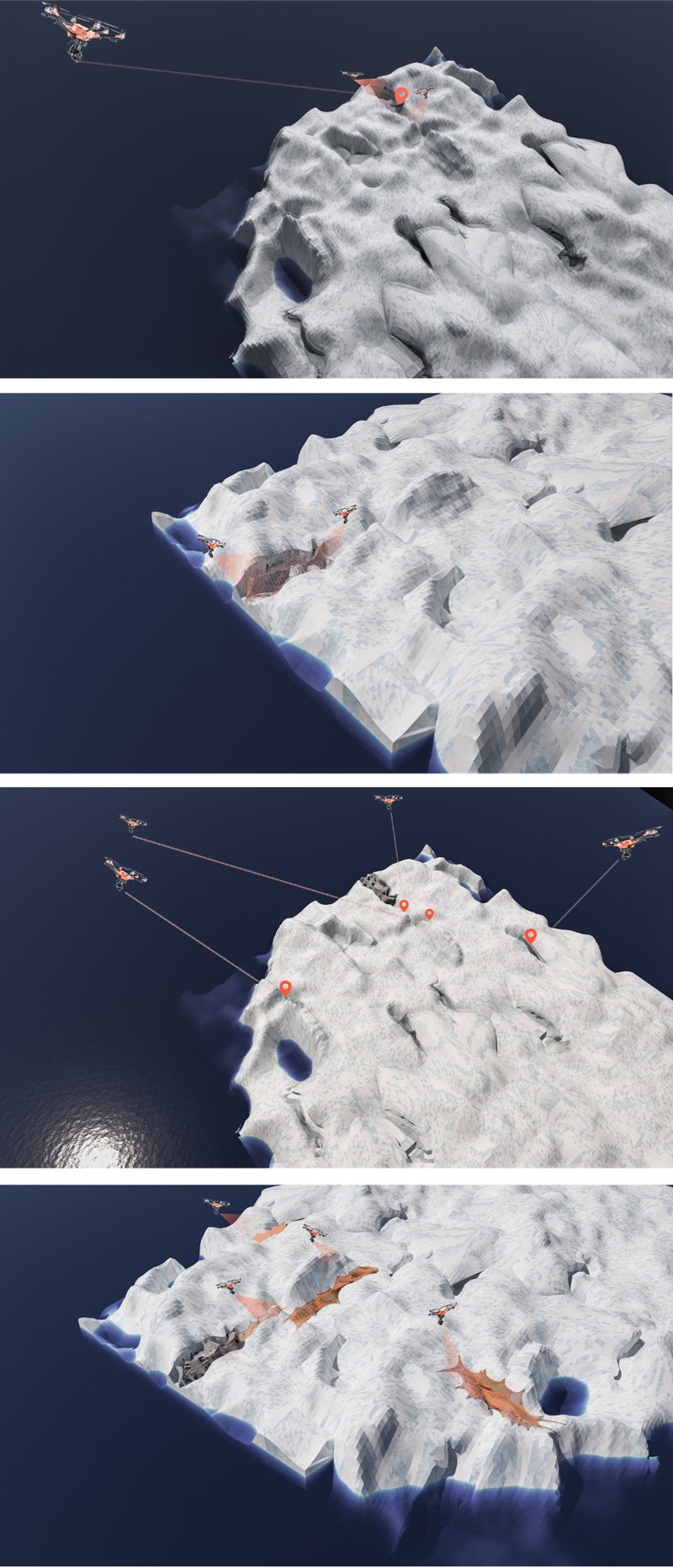 Drone-Assisted Site Mapping – Advanced technology identifying optimal construction zones within icy terrain.