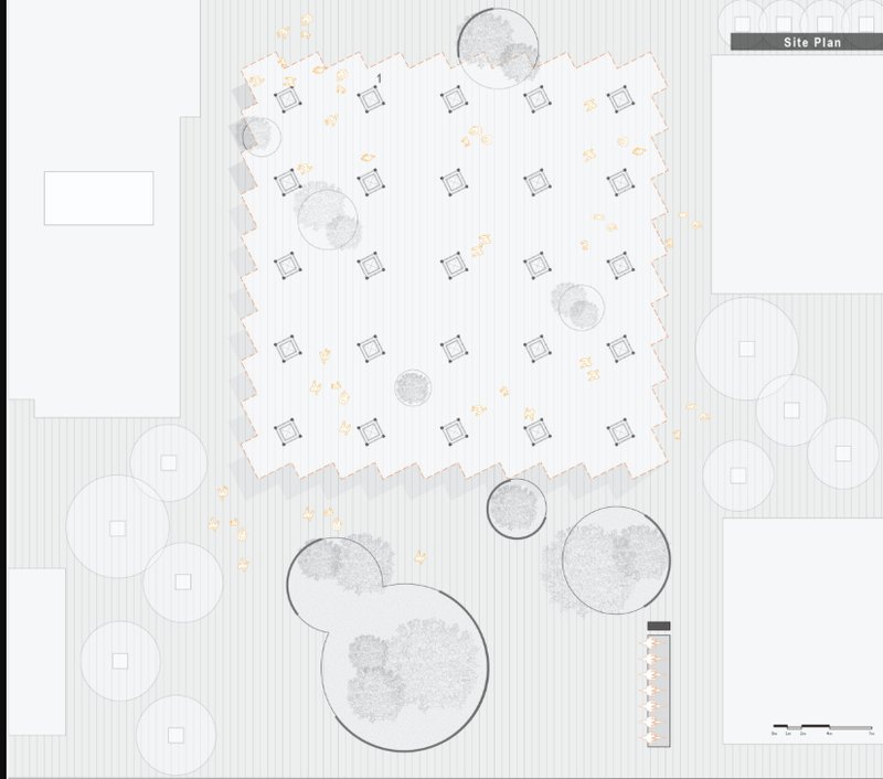 Site Plan – A flexible urban housing design integrating open public spaces.