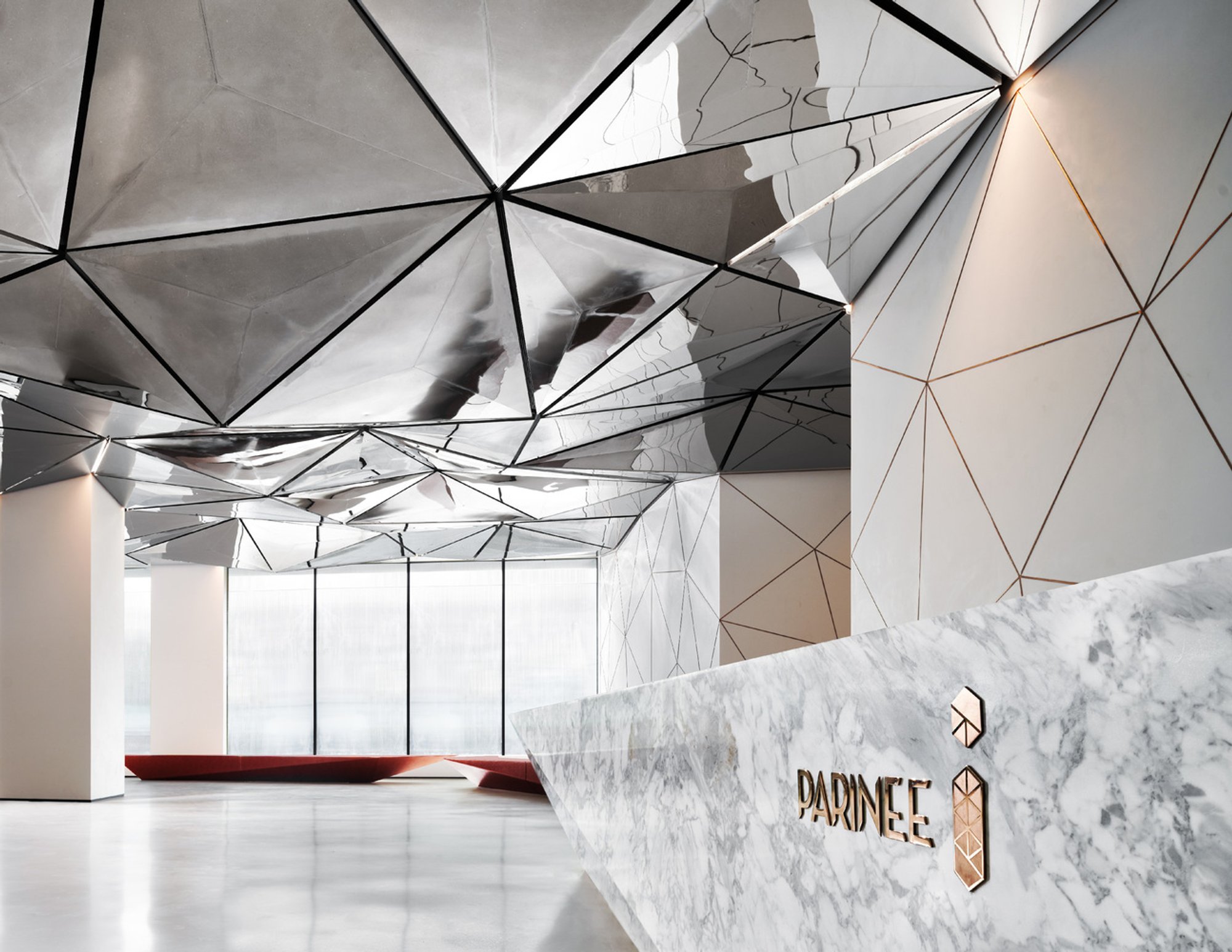 Parinee I Lobby by Studio Symbiosis: A Fusion of Geometry and Elegance