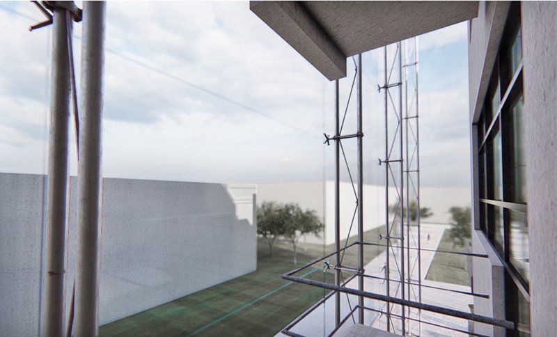 Interior Perspective – Expansive glass walls frame views while promoting sustainability and openness.