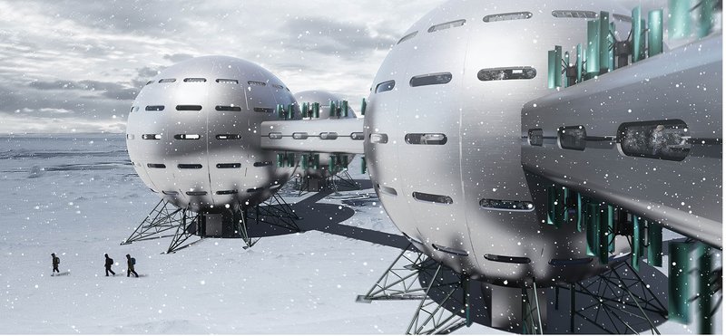 Snow-Resistant Design – The aerodynamic spherical housing units designed to withstand extreme Arctic conditions.