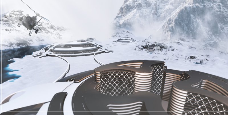 The Future of Urban Living – A high-tech Arctic city that thrives in extreme conditions.