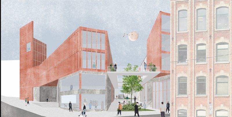 A vibrant space fostering creativity and interaction in a reimagined urban environment.