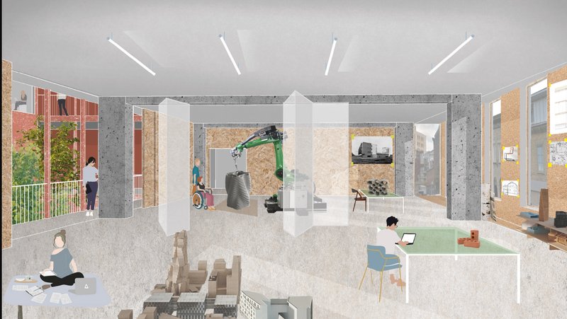 A collaborative workspace blending technology, sustainability, and adaptive reuse.