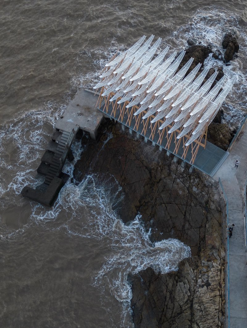 Coastal Long Pavilion on Chaishan Island
