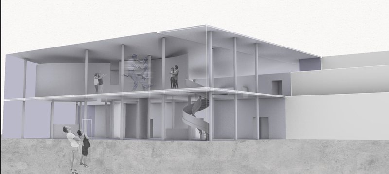 Transparent Learning Hub – Glass-structured spaces fostering creativity.