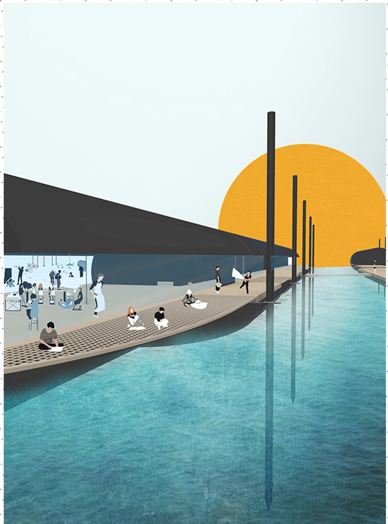 Waterfront Learning Space – A sustainable architectural intervention integrating education with nature.