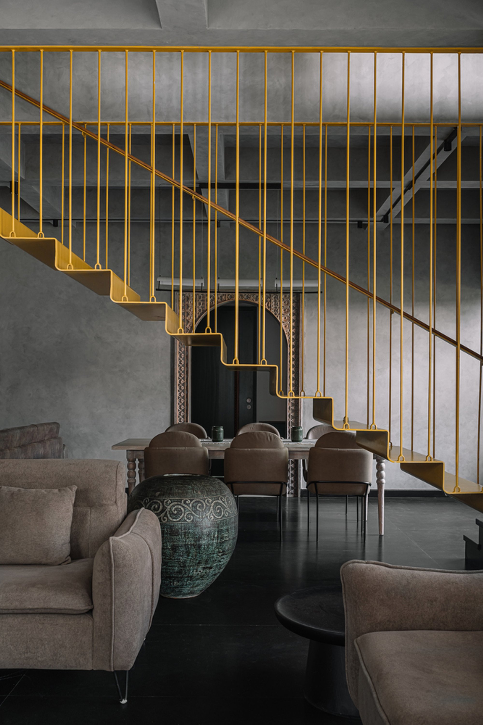 The Yellow Box: A Bold Expression of Modern Brick and Metal Architecture