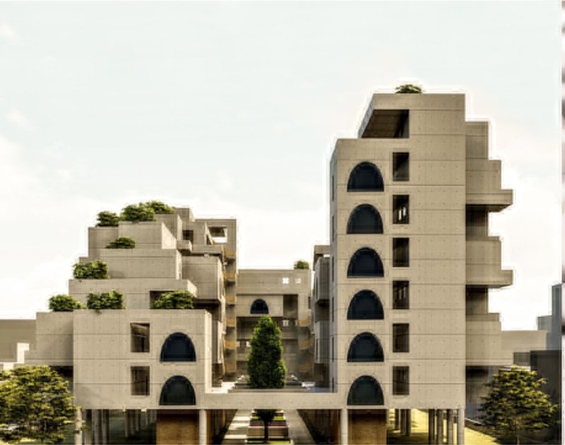 Urban Oasis – A dynamic entrance blending form and function.