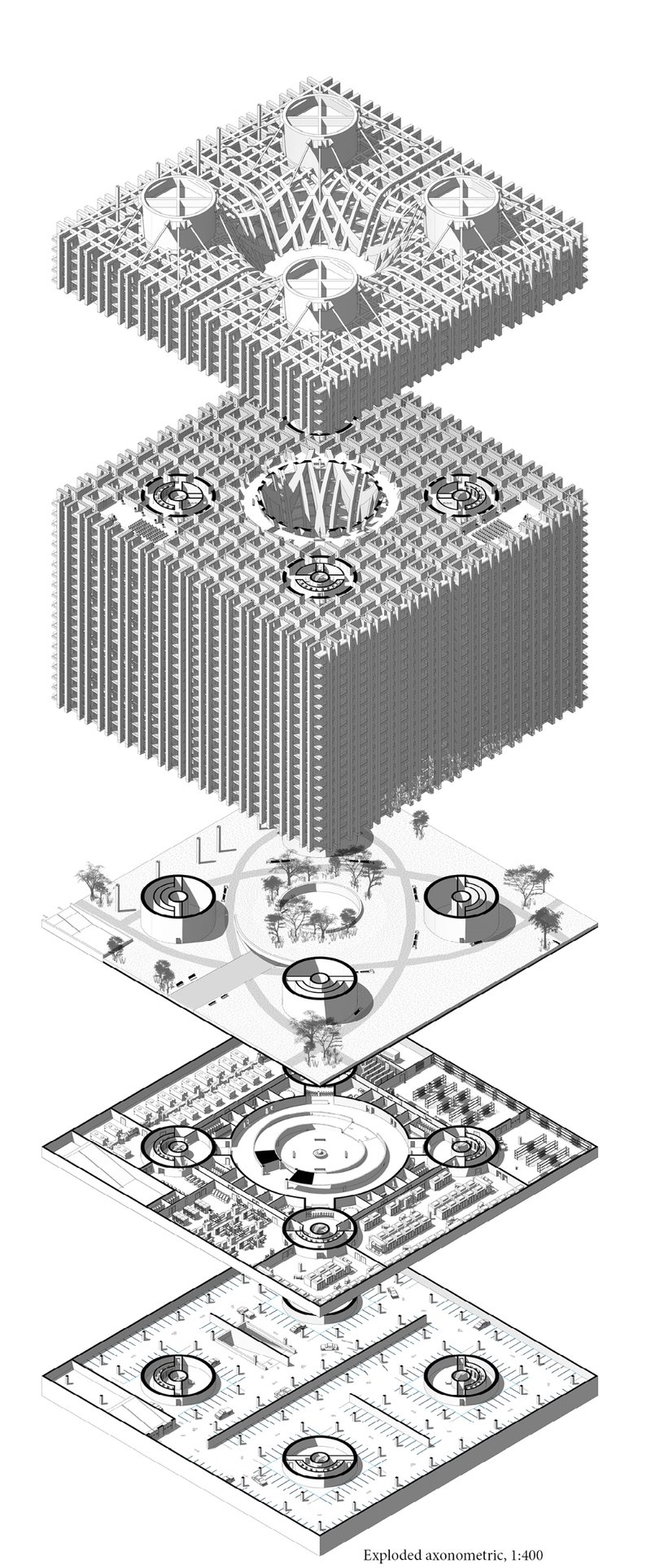 Exploded View – A breakdown of Hongkou Cemetery’s modular and scalable design.