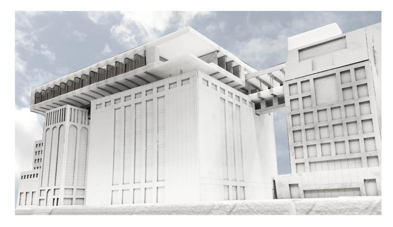 Concept model of The Bauhaus, Elevated—a visionary architectural design integrating modernism, connectivity, and urban innovation.