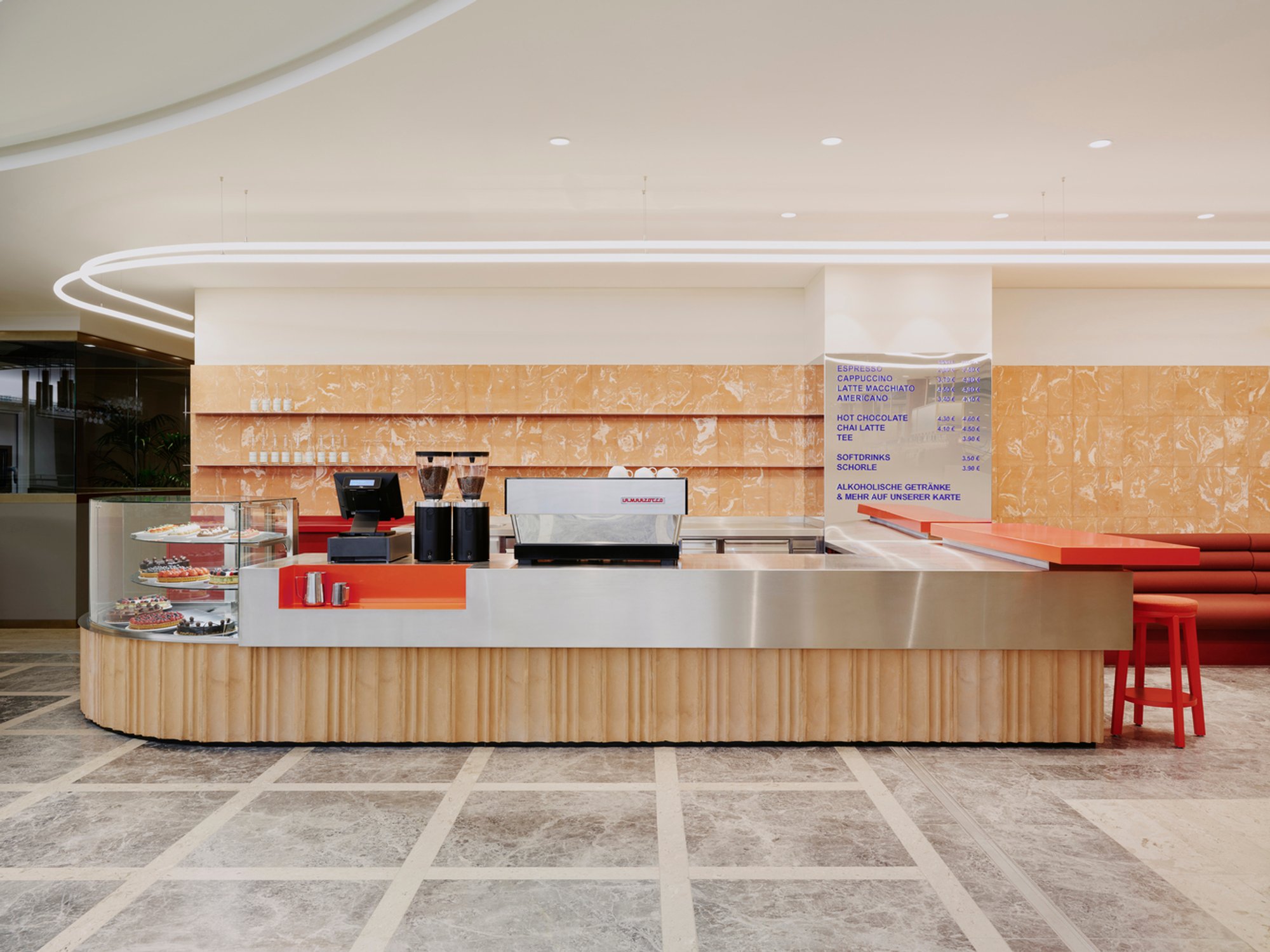 KaDeWe Café Berlin by Ester Bruzkus Architekten: A Fusion of Materiality and Contrast